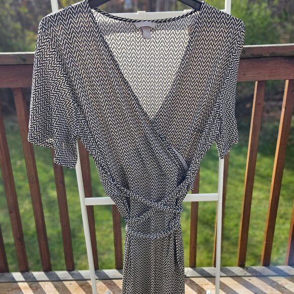 H&M Short Sleeve Midi Wrap Dress XL - Picture 1 of 4
